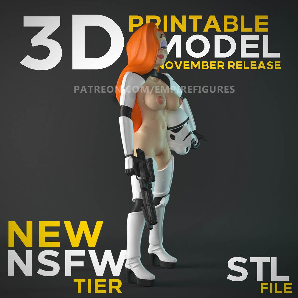 JessicaRabbit as StormTrooper NSFW 3D Printed Figurine Fun Art Unpainted by EmpireFigures