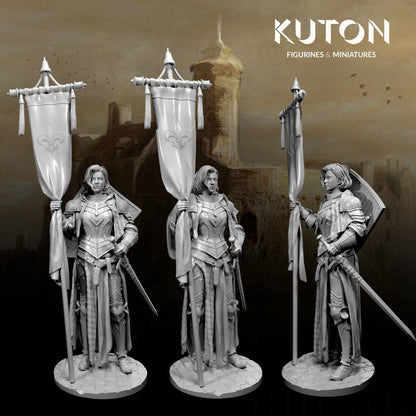 Joan Of Arc DIORAMA 3d printed Resin Figure Model Kit collectibles and scale models Fun Art by KUTON FIGURINES