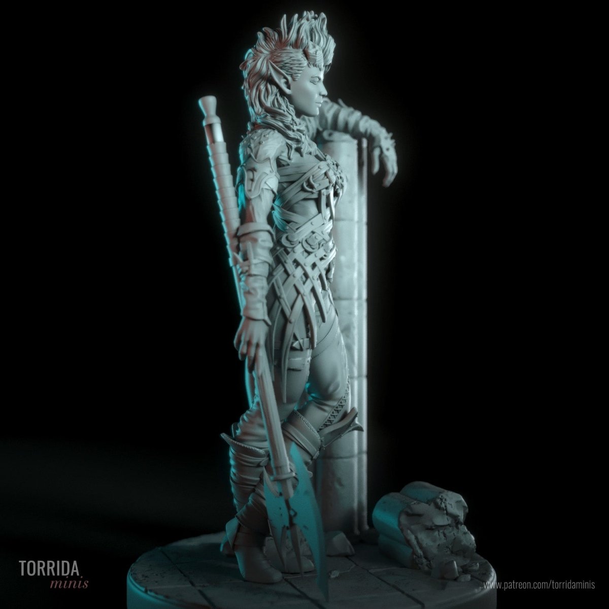 3D printed miniature – Karlach Unpainted SFW NSFW Resin Statue Figure –  ThreeDTreasury Resin Miniatures