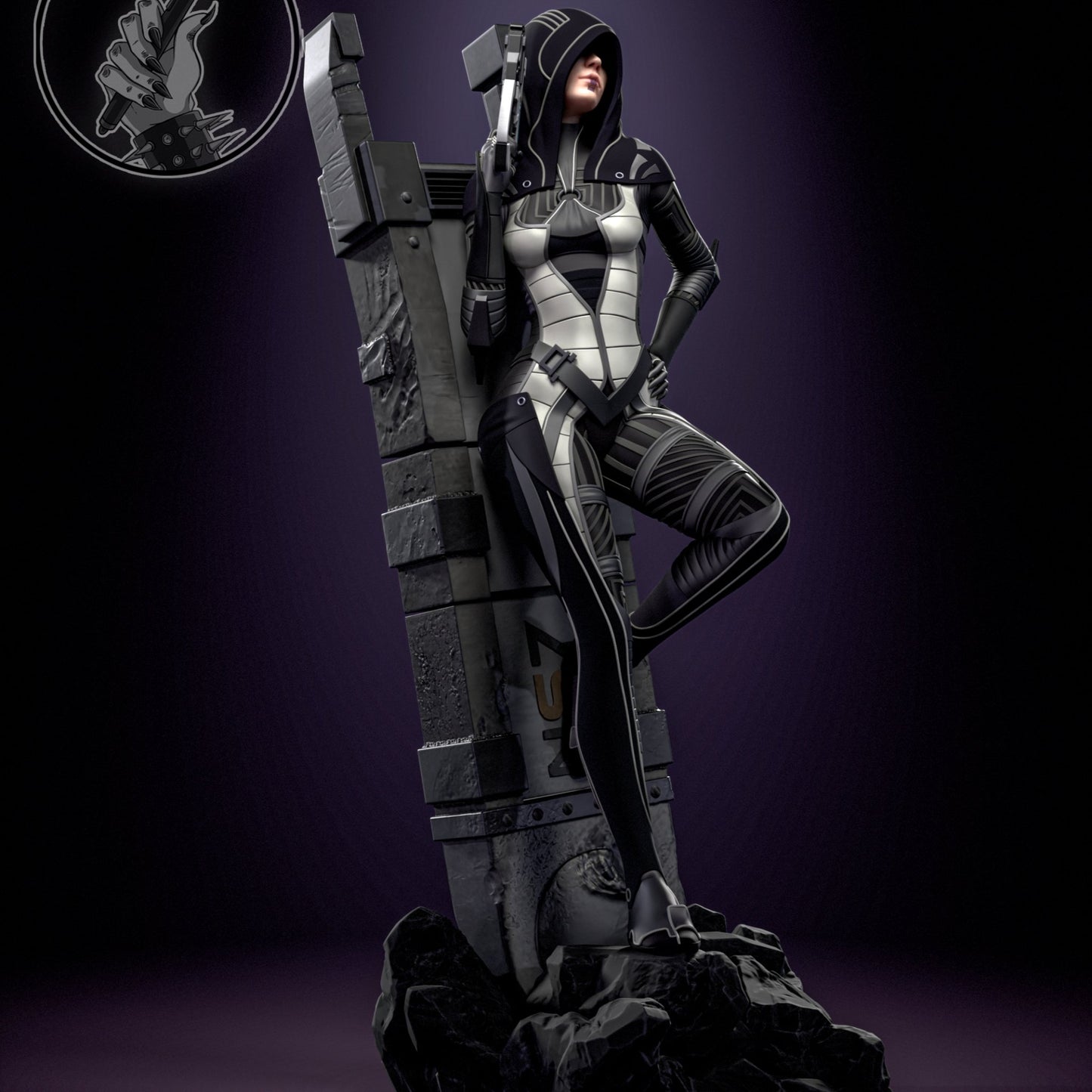 Kasumi 3D printed miniatures figurines collectibles and scale models UNPAINTED Fun Art by h3LL creator