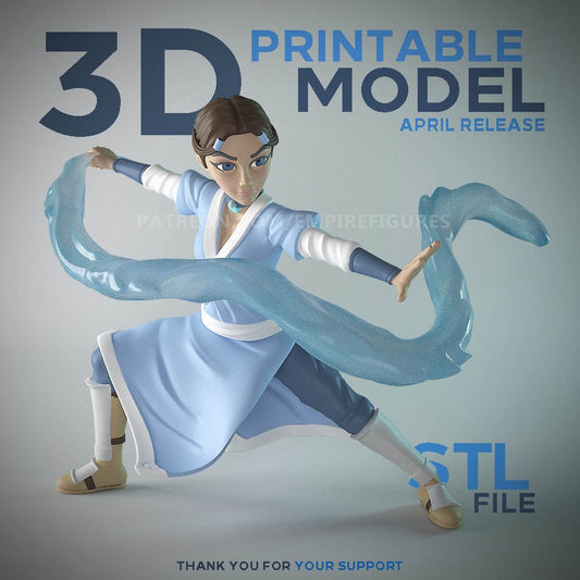 Katara 3D Printed Figurine Collectable Fun Art Unpainted by EmpireFigures