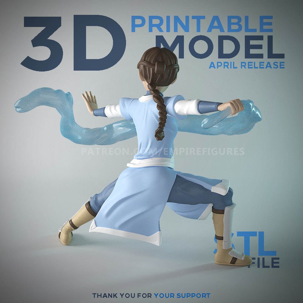 Katara 3D Printed Figurine Collectable Fun Art Unpainted by EmpireFigures