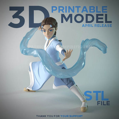 Katara 3D Printed Figurine Collectable Fun Art Unpainted by EmpireFigures