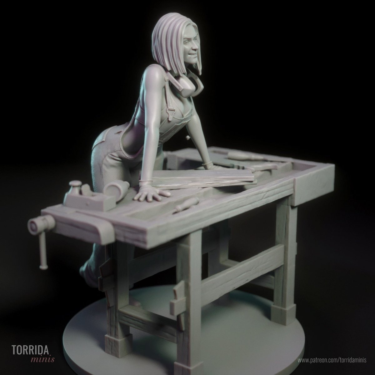 Kate 3d Printed Resin Figurine, Resin printed miniature by Torrida