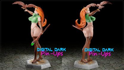 Keyleth 3D Printed Figurine FunArt by Digital Dark Pin-Ups Statues & Miniatures