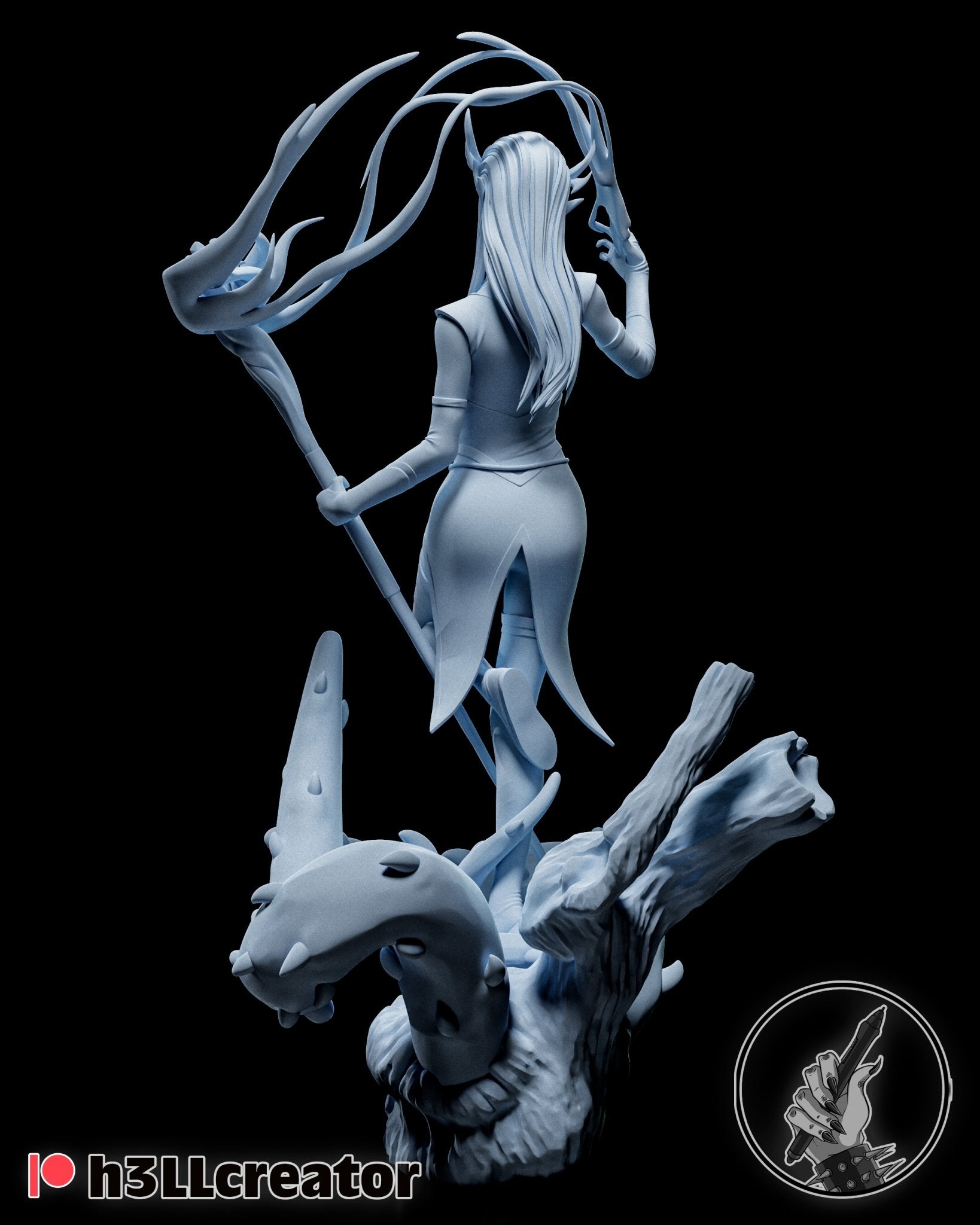 Keyleth 3D printed miniatures figurines collectibles and scale models UNPAINTED Fun Art by h3LL creator