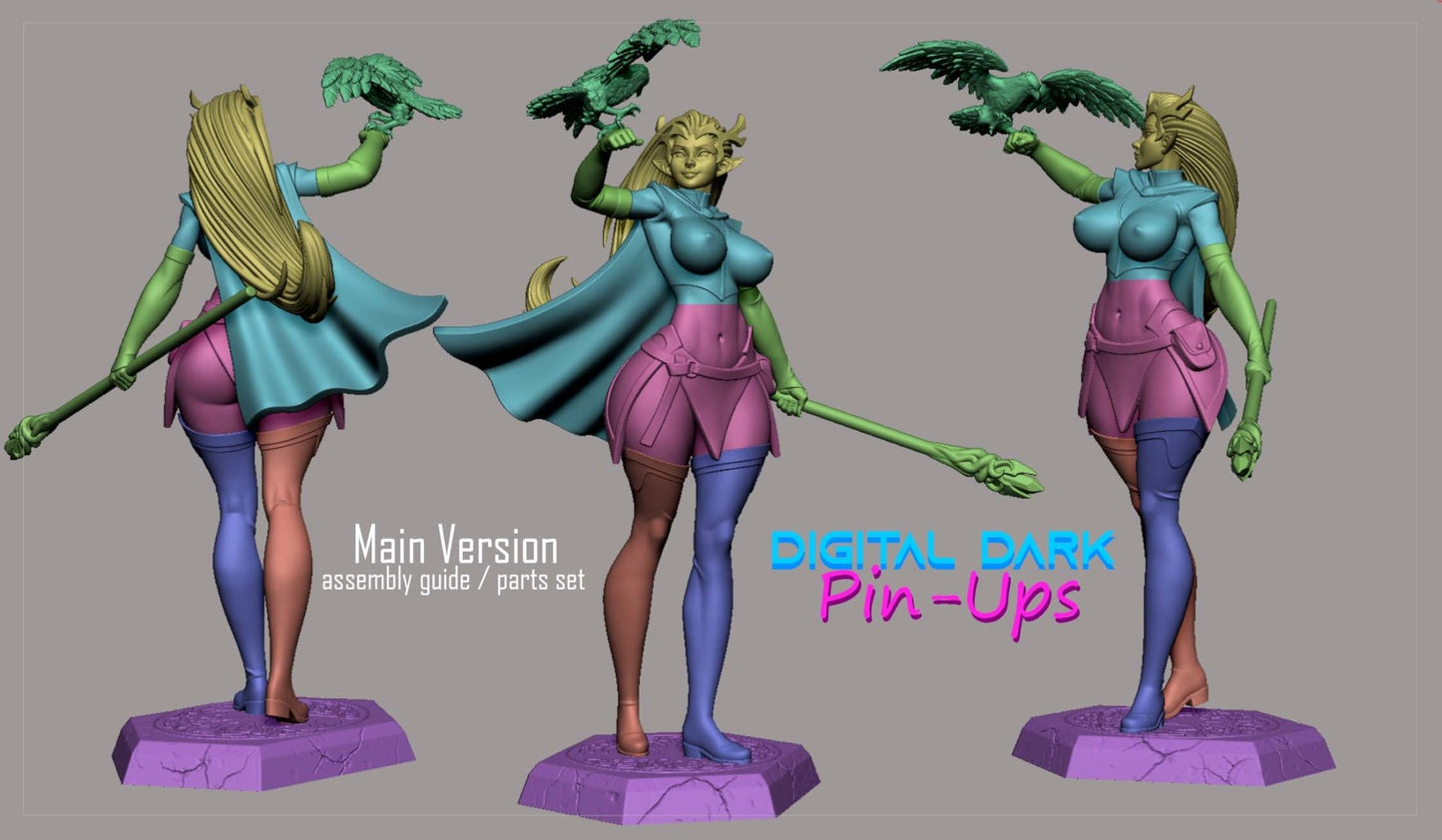 Keyleth ADULT 3D Printed Miniature FunArt by Digital Dark Pin-Ups Statues & Figurines