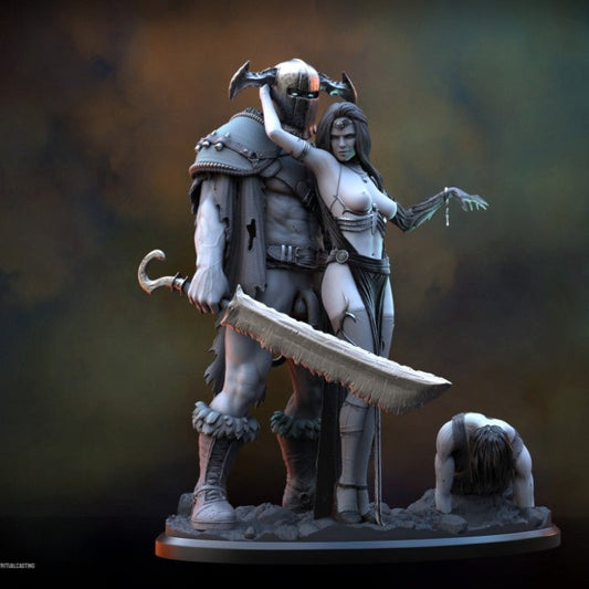 Khara Baroness of the Boneyard NSFW 3D Printed DioramaMiniature by Ritual Casting
