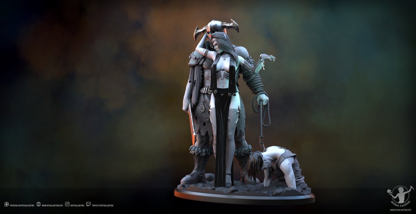 Khara Baroness of the Boneyard SFW 3D Printed DioramaMiniature by Ritual Casting