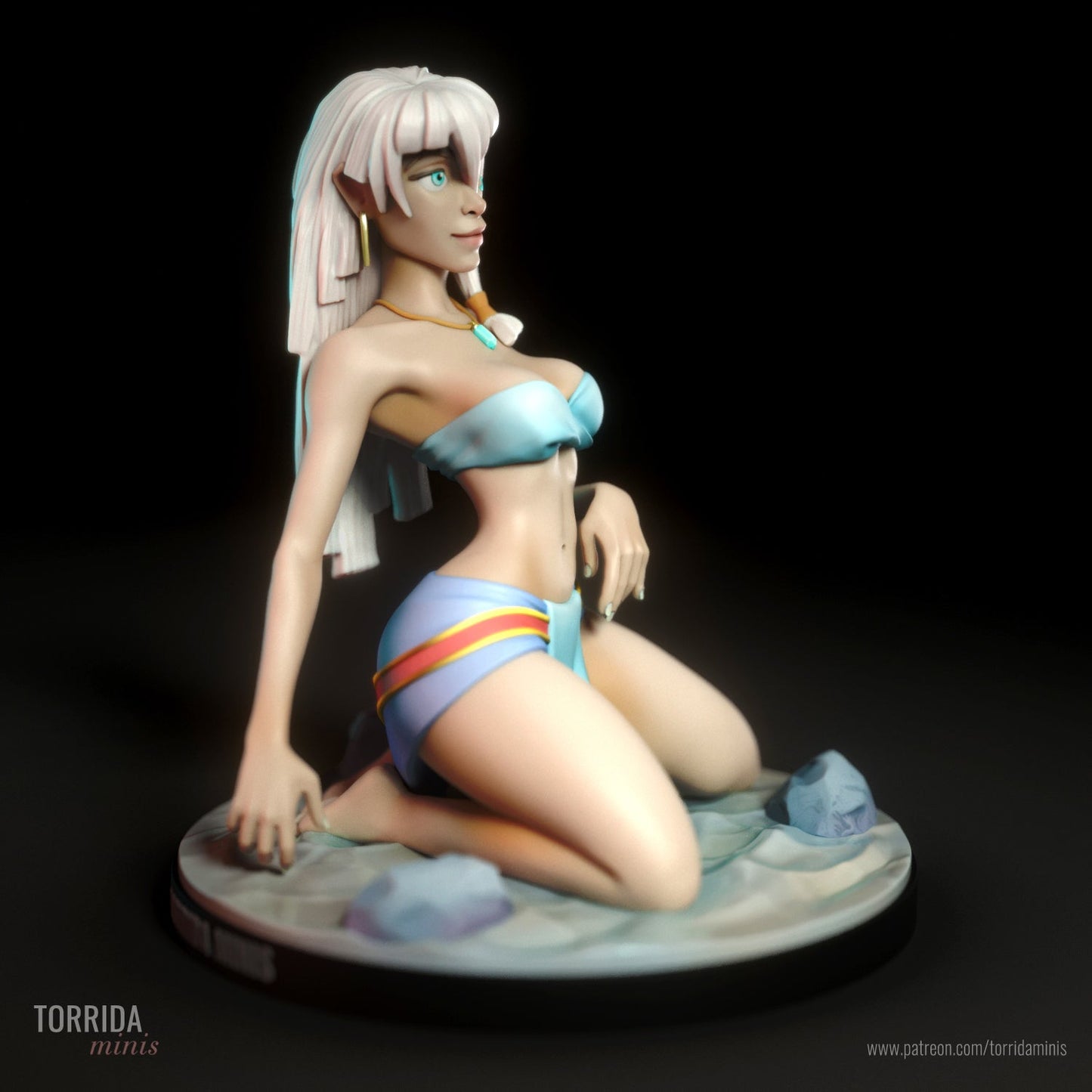 KIDA 3d Printed miniature FanArt by Torrida Statues & Figurines