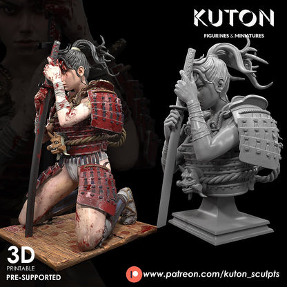 Kinjo BUST 3d printed Resin Figure Model Kit miniatures figurines collectibles and scale models UNPAINTED Fun Art by KUTON FIGURINES