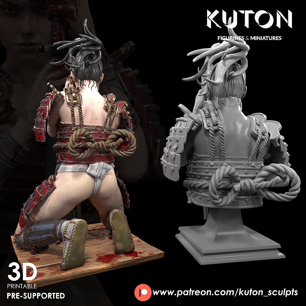 Kinjo BUST 3d printed Resin Figure Model Kit miniatures figurines collectibles and scale models UNPAINTED Fun Art by KUTON FIGURINES