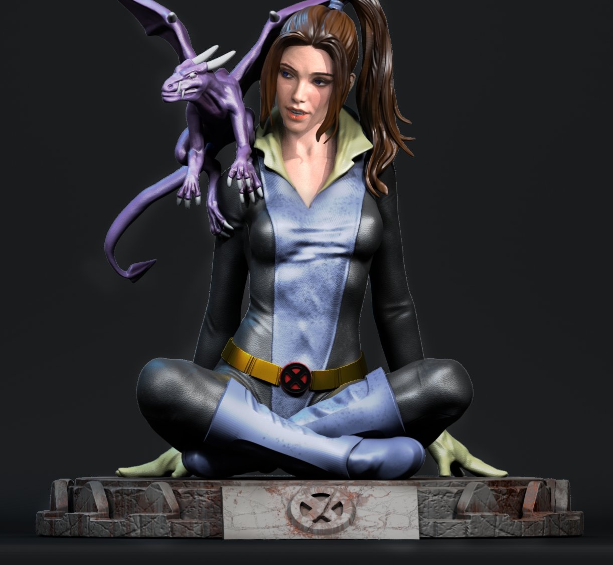 Kitty Pryde 3D Printed Miniature FunArt by ca_3d_art Figurines & Collectible
