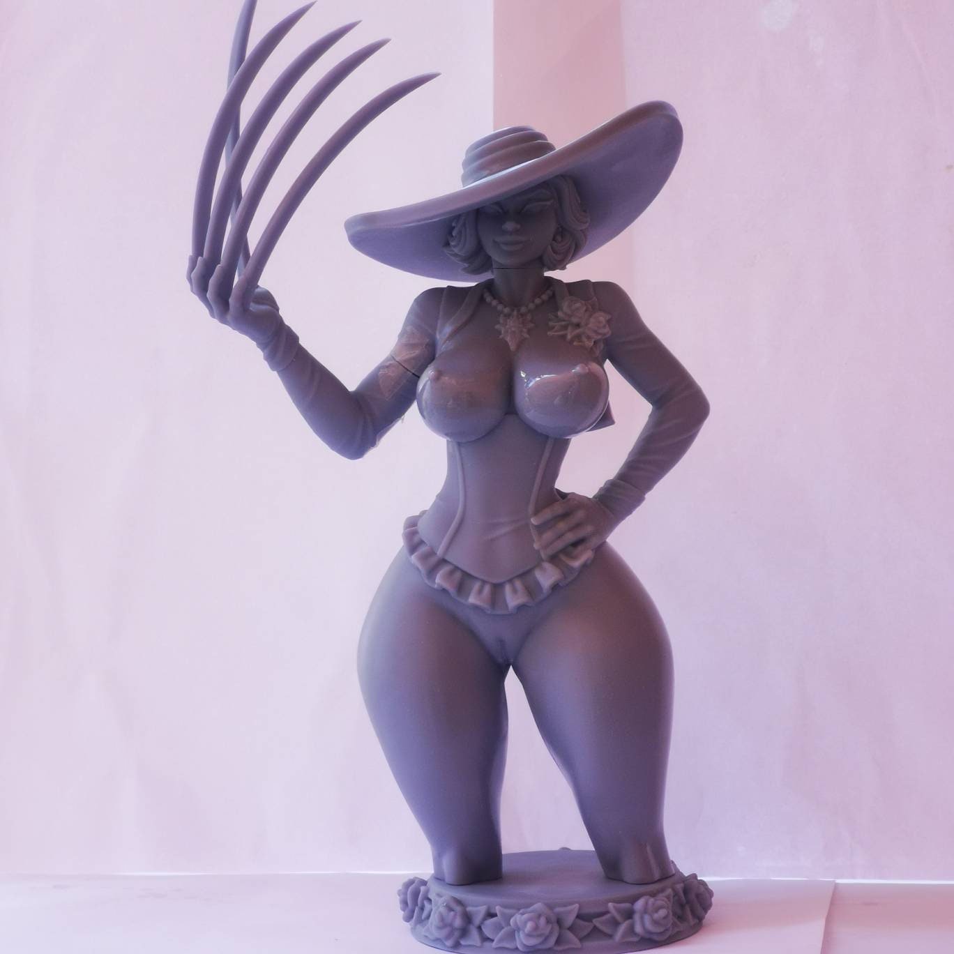 Lady Alcina Dimitrescu 3D Printed Figurine FanArt By Digital Dark Pin-Ups