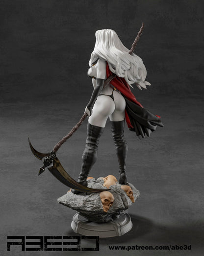 Lady Death 3D Printed Miniature FunArt by Abe3d