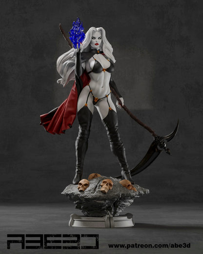 Lady Death 3D Printed Miniature FunArt by Abe3d