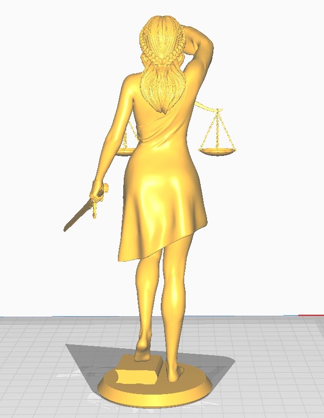 NSFW Resin Miniature Lady Justice NSFW 3D Printed Figurine Fanart Unpainted Miniature