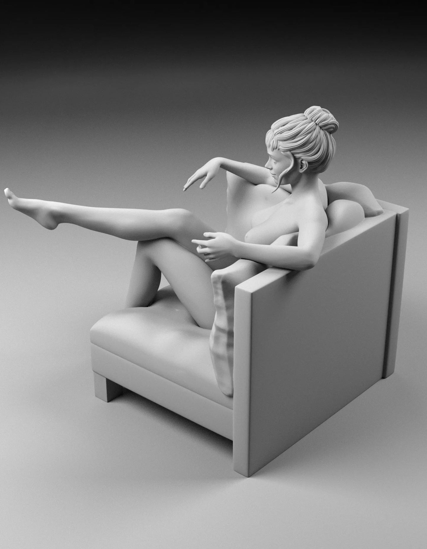 NSFW Resin Miniature Lady on Sofa