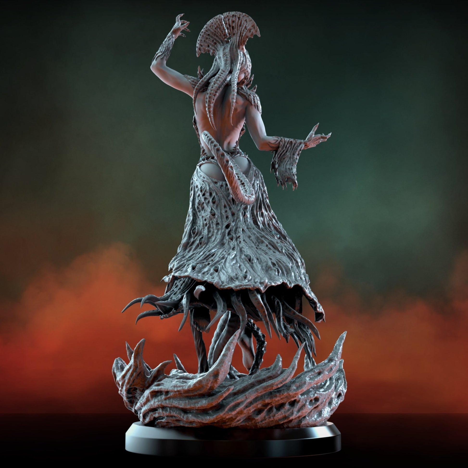 LADY SIN 3D Printed Miniature Fanart by Ritual Casting - Deus Spes Nostra diorama
