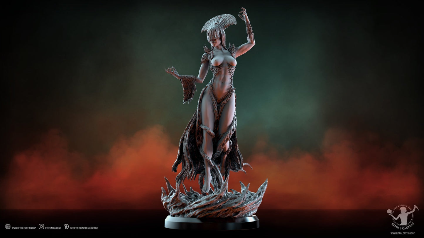 LADY SIN NSFW 3D Printed Miniature Fanart by Ritual Casting - Deus Spes Nostra diorama