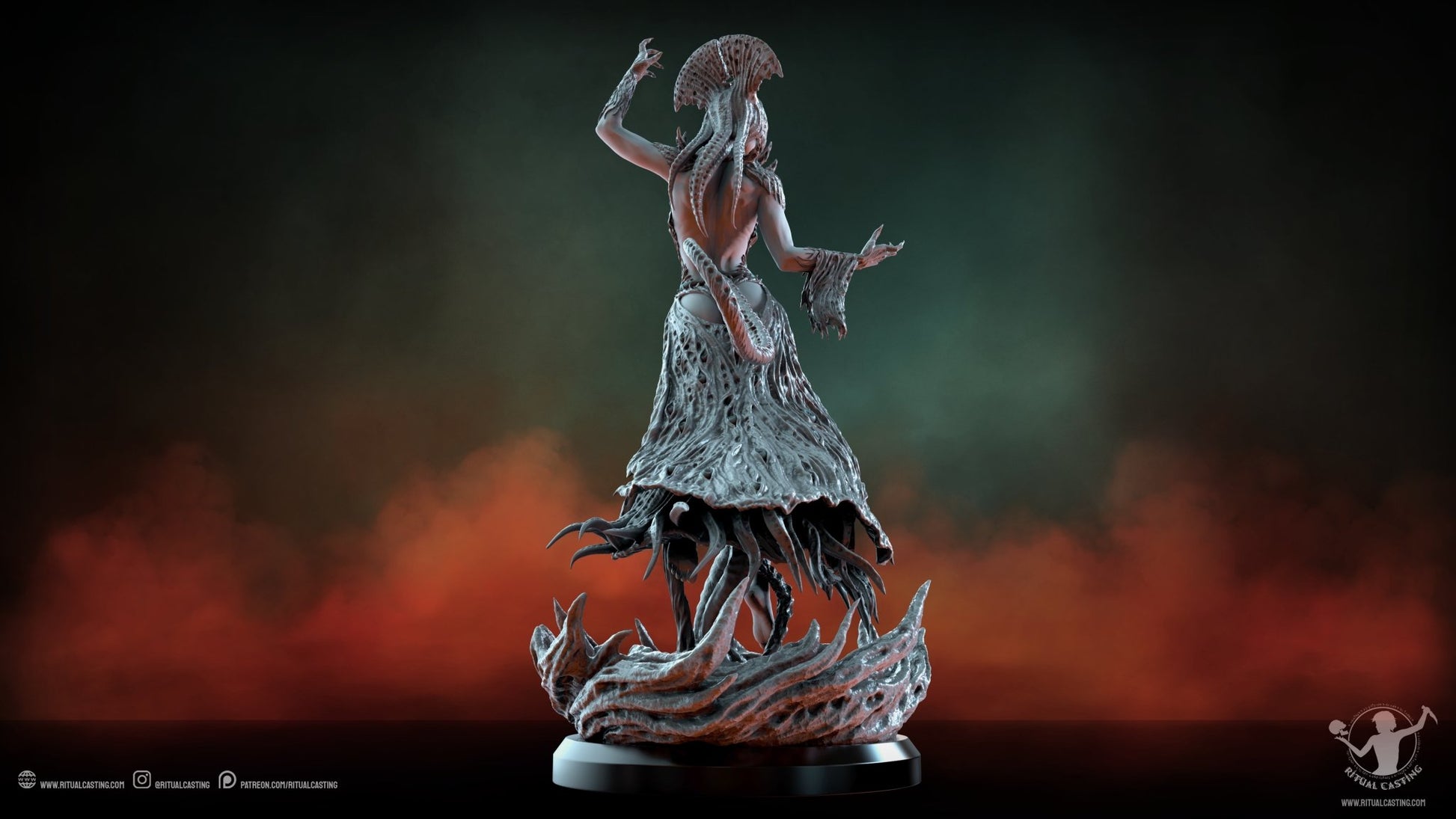 LADY SIN NSFW 3D Printed Miniature Fanart by Ritual Casting - Deus Spes Nostra diorama-ThreeDTreasury