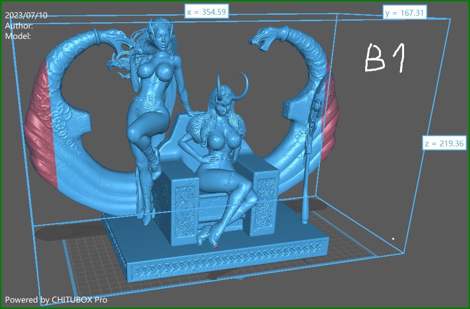 Lady Thor and Lady Loki 3D Printed Miniature FunArt by EXCLUSIVE 3D PRINTS