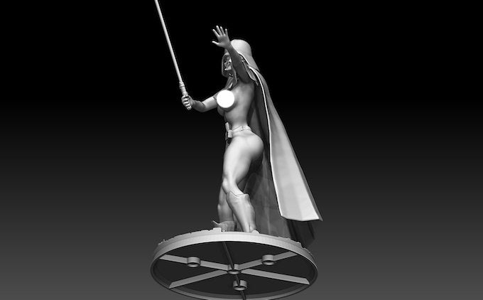 Lady Vader NSFW 3d Printed miniature FanArt by Ralphy Scaled Collectables Statues & Figurines