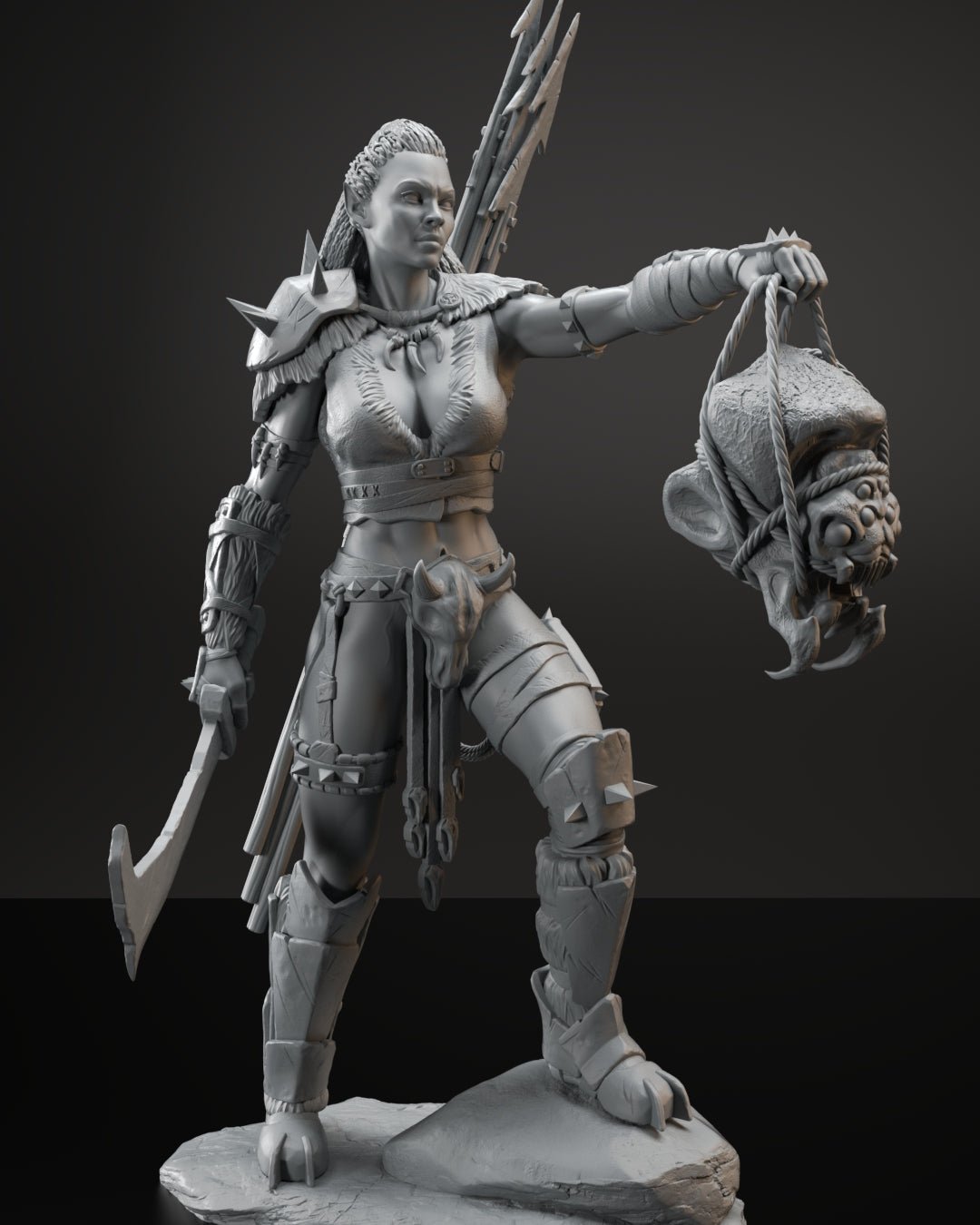 Lagmen Orc Hunter | 3D Printed | Fun Art | Figurine by Gsculpt Art