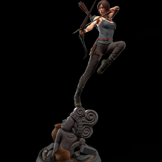 Lara Croft 3D printed miniatures figurines collectibles and scale models UNPAINTED Fun Art by h3LL creator