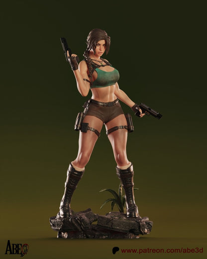 Lara Croft Resin Model Kit | 3d Printed Scaled Collectable by Abe3d