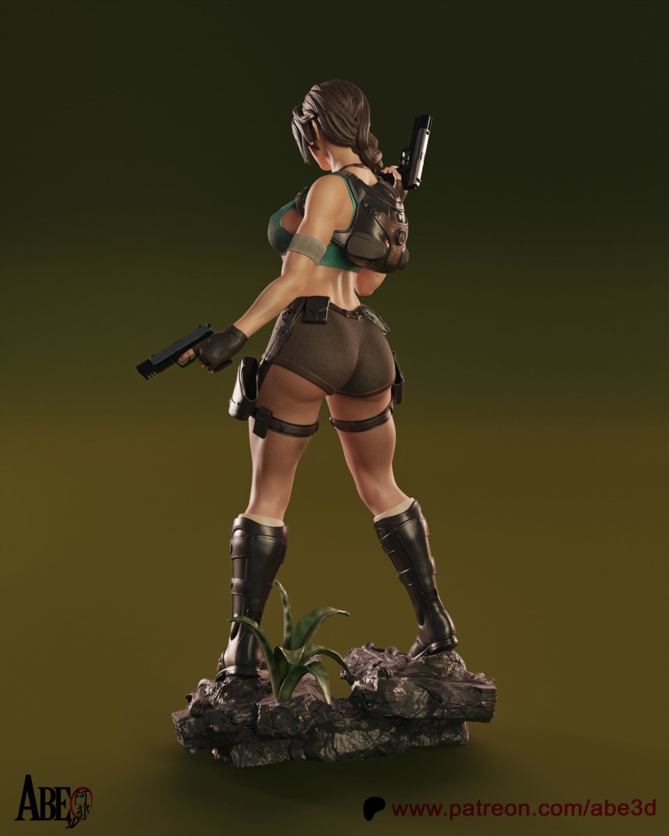 Lara Croft Resin Model Kit | 3d Printed Scaled Collectable by Abe3d