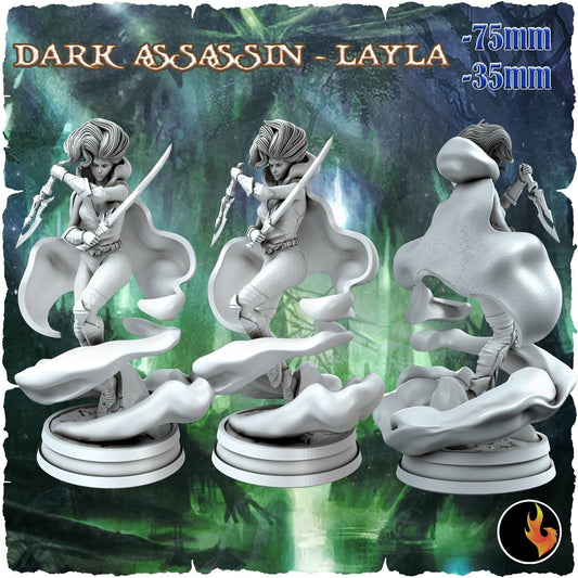 Layla 2 3d Printed miniature FanArt by Ravi Sampath Scaled Collectables Statues & Figurines