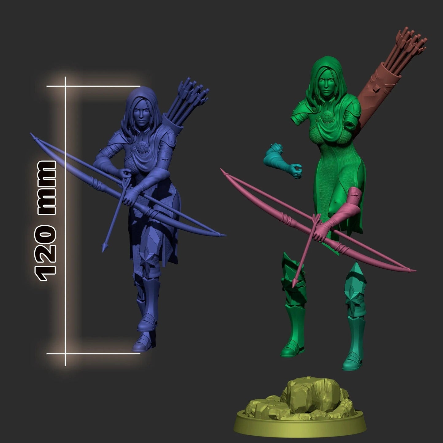 Leliana 3D printed miniatures figurines collectibles and scale models UNPAINTED Fun Art by h3LL creator