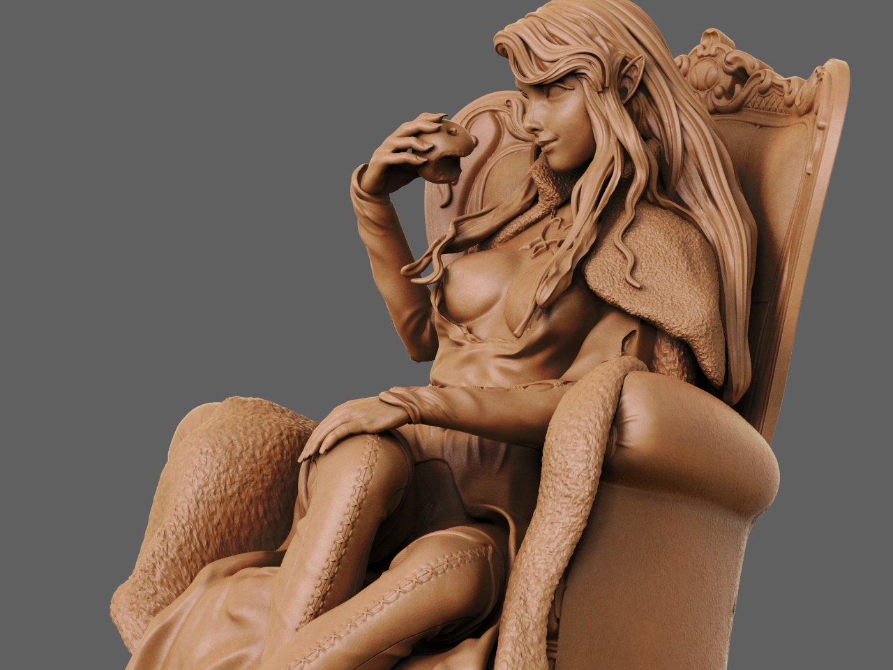Lenore NSFW 3D Printed Miniature Fanart by ca_3d_art Statues & Figurines