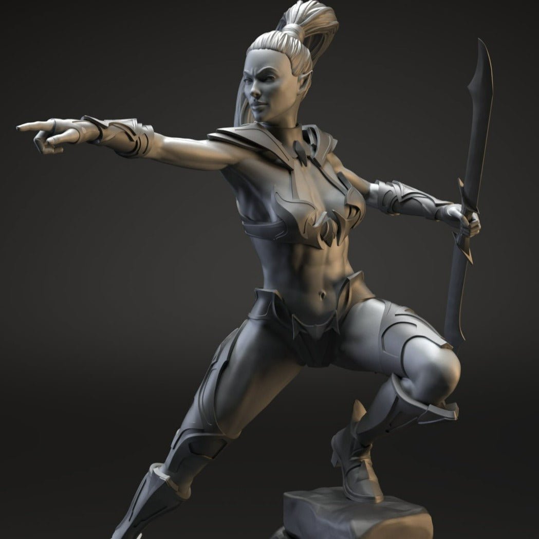 Lethall Elite elf fighter | 3D Printed | Fun Art | Figurine by Gsculpt Art