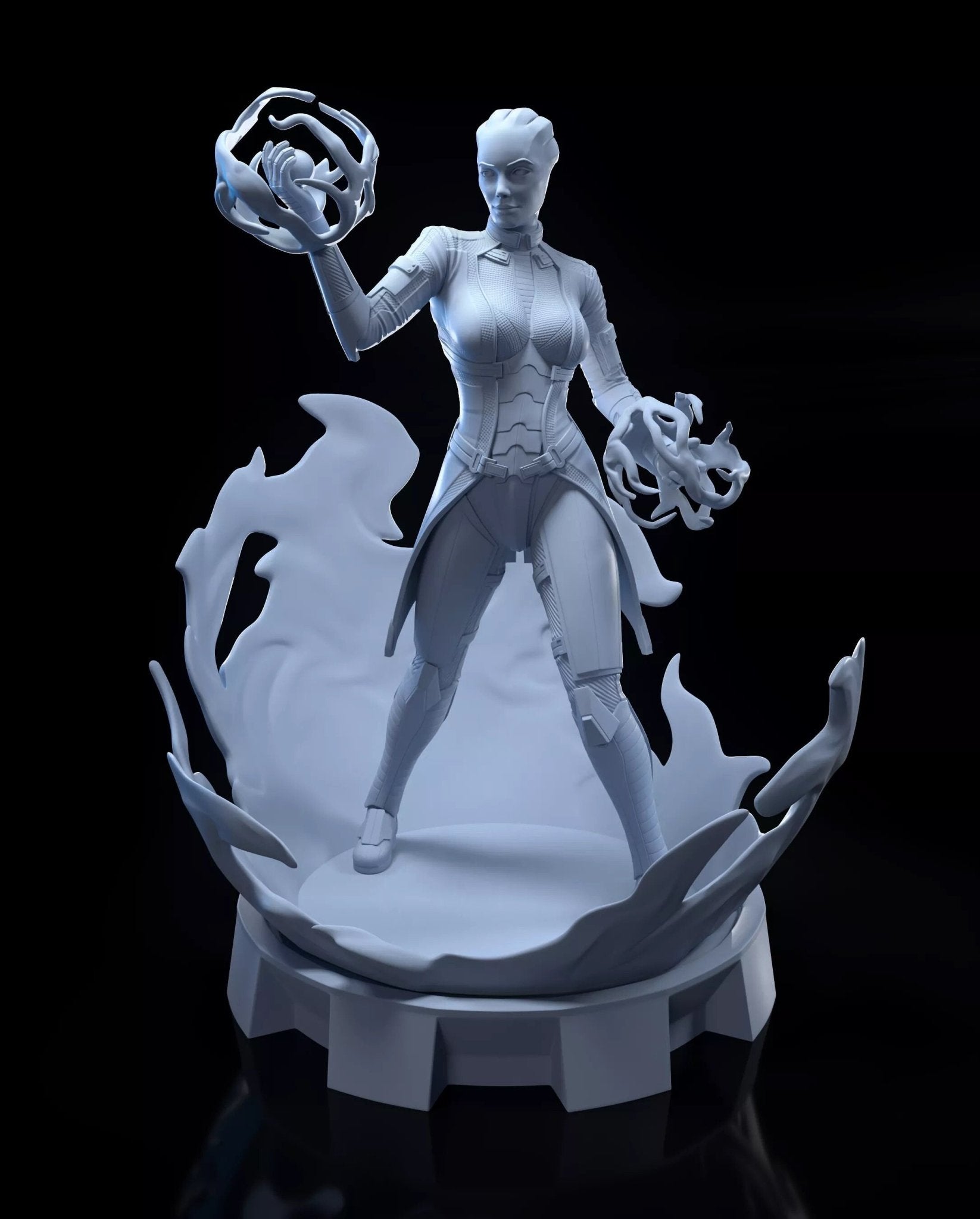 Liara 3D printed miniatures figurines collectibles and scale models UNPAINTED Fun Art by h3LL creator