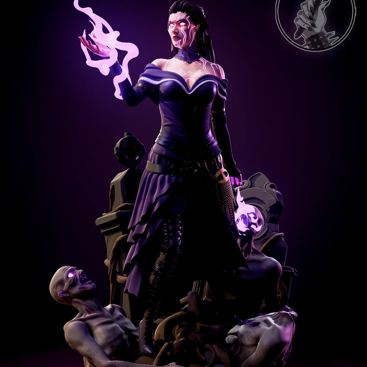 Liliana Vess 3D printed miniatures figurines collectibles and scale models UNPAINTED Fun Art by h3LL creator