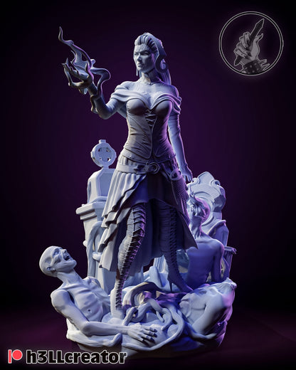 Liliana Vess 3D printed miniatures figurines collectibles and scale models UNPAINTED Fun Art by h3LL creator