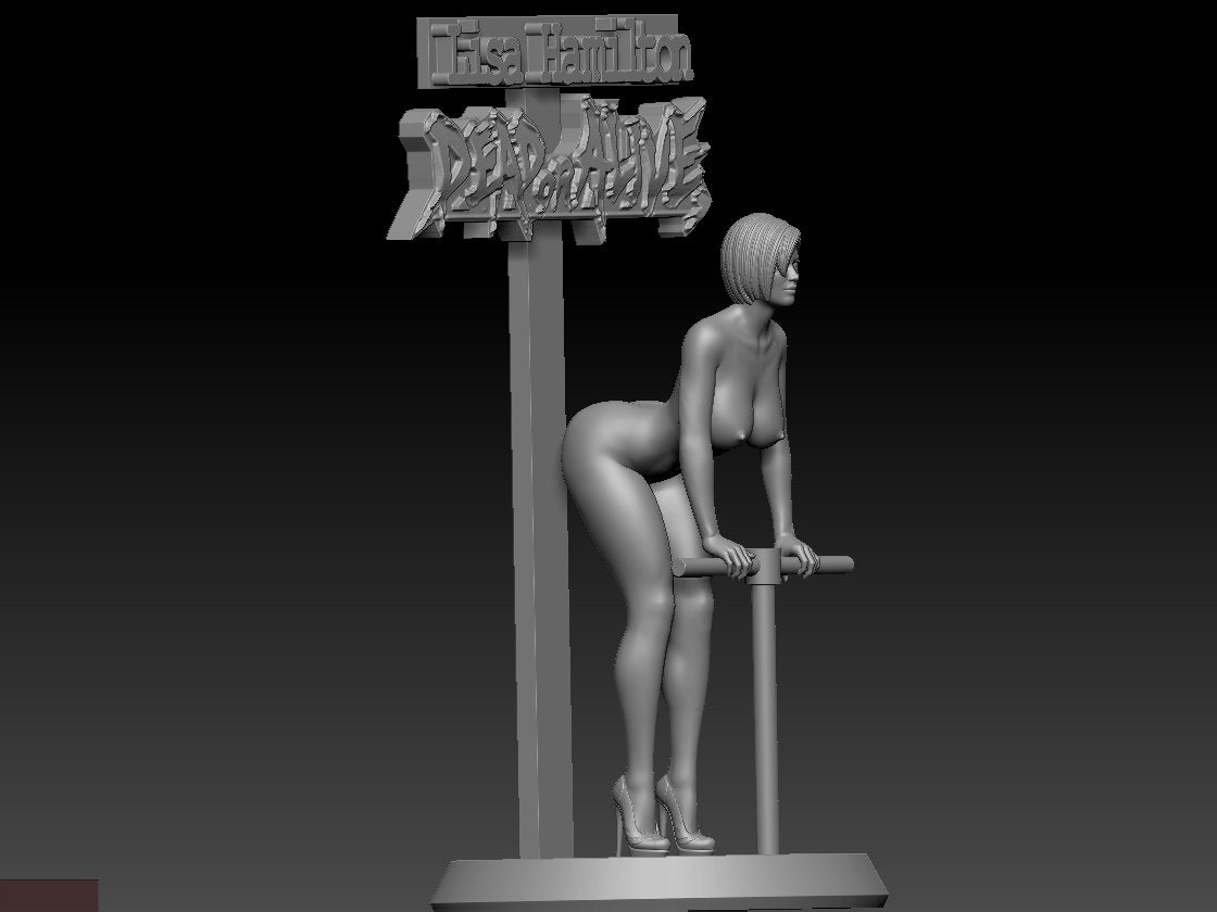 NSFW Resin Miniature Lisa Hamilto NSFW 3D Printed Miniature Fanart Unpainted