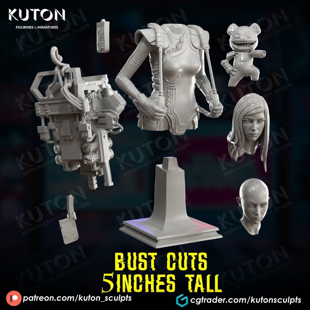 Lu BUST 3d printed Resin Figure Model Kit miniatures scale models Fun Art by KUTON