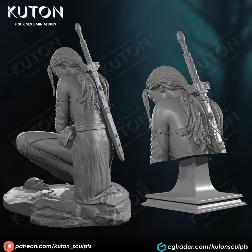 Luis Royo BUST 3d printed Resin Figure Model Kit miniatures scale models Fun Art by KUTON Collectibles