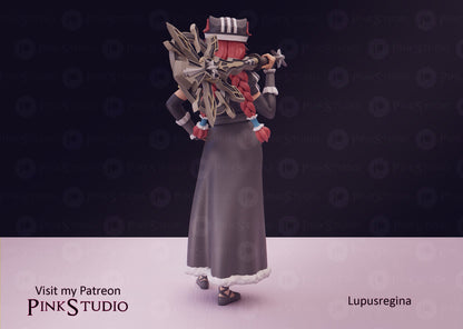 Lupusregina 3D Printed Anime Miniature Fanart by Pink Studio