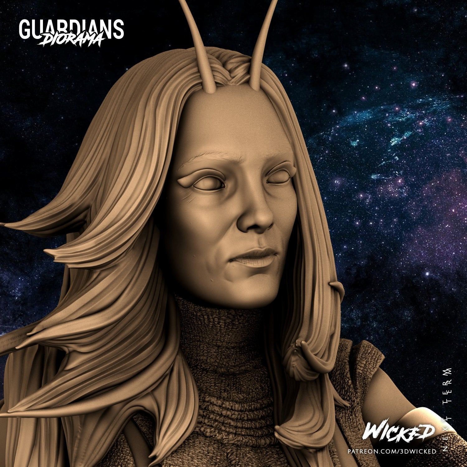 Resin Action Figure MANTIS BUST UNPAINTED Scaled Statue GARAGE KIT