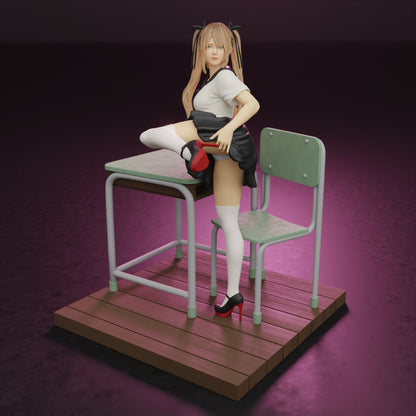 Marie Rose Resin Figure 3D Printed Fanart DIY Garage Kit , Unpainted , Sexy Miniature , Waifu , Adult Figurine , Anime Figure