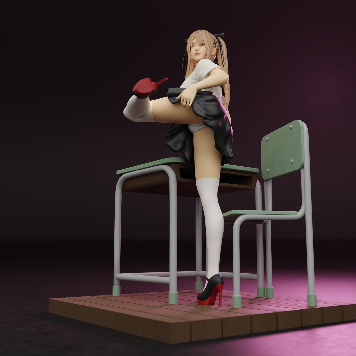 Marie Rose Resin Figure 3D Printed Fanart DIY Garage Kit , Unpainted , Sexy Miniature , Waifu , Adult Figurine , Anime Figure