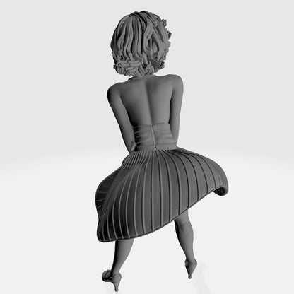 Marilyn Monroe – 3D Printed – Fanart – DIY Kit – Unpainted Resin – Diorama – Figurine – Bust – Actress – Sexy – Printed – Kennedy – Pinup