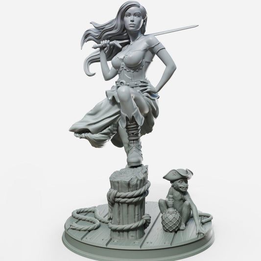 Marina 2 3d Printed miniature FanArt by Female Miniatures Scaled Collectables Statues & Figurines