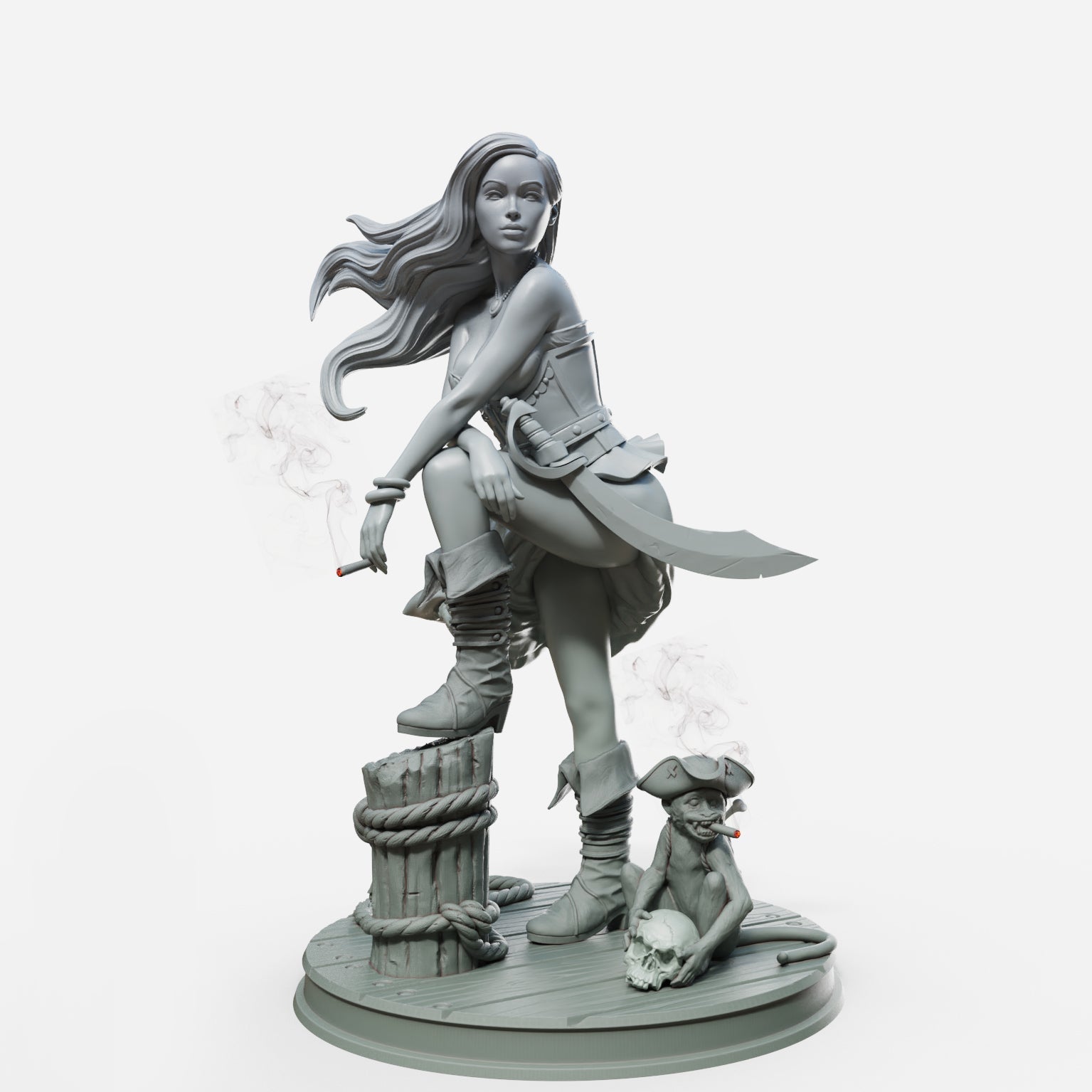 Marina 3 NSFW 3d Printed miniature FanArt by Female Miniatures Scaled Collectables Statues & Figurines