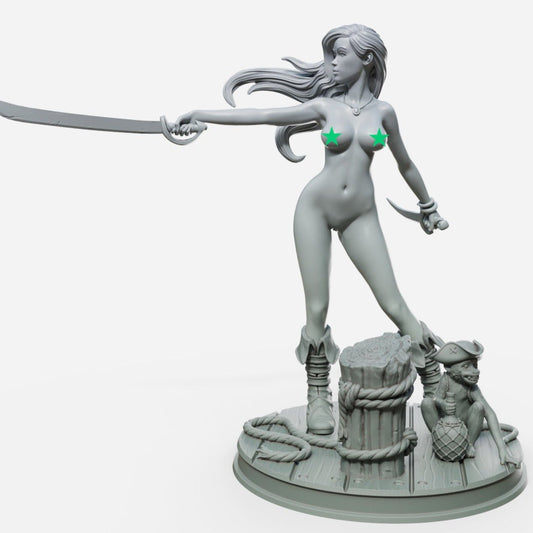 Marina 7 NSFW 3d Printed miniature FanArt by Female Miniatures Scaled Collectables Statues & Figurines
