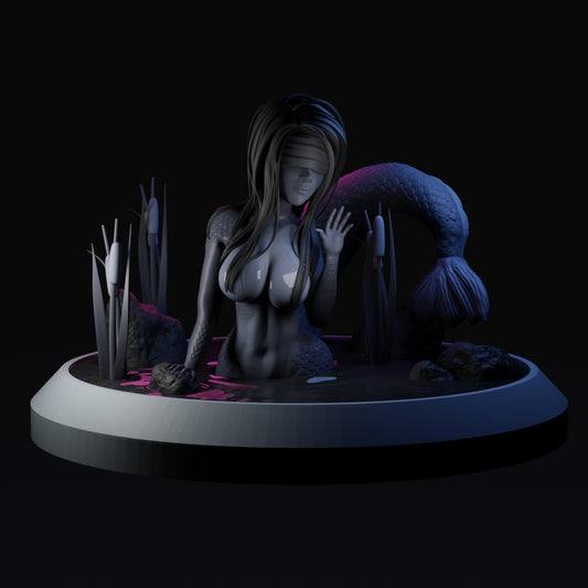 Marsh Nymph 3d Printed miniature FanArt by QB works Scaled Collectables Statues & Figurines